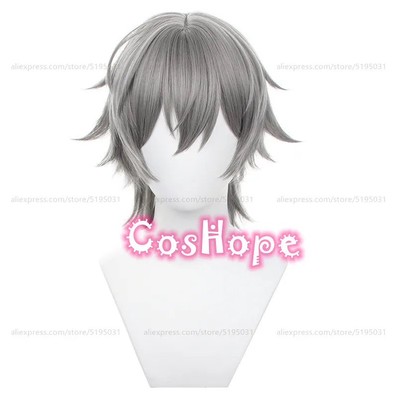 Trailblazer Cosplay Wig 55cm Long Caelus Wig Gray Wig Cosplay Anime Cosplay Wigs Heat Resistant Synthetic Wigs