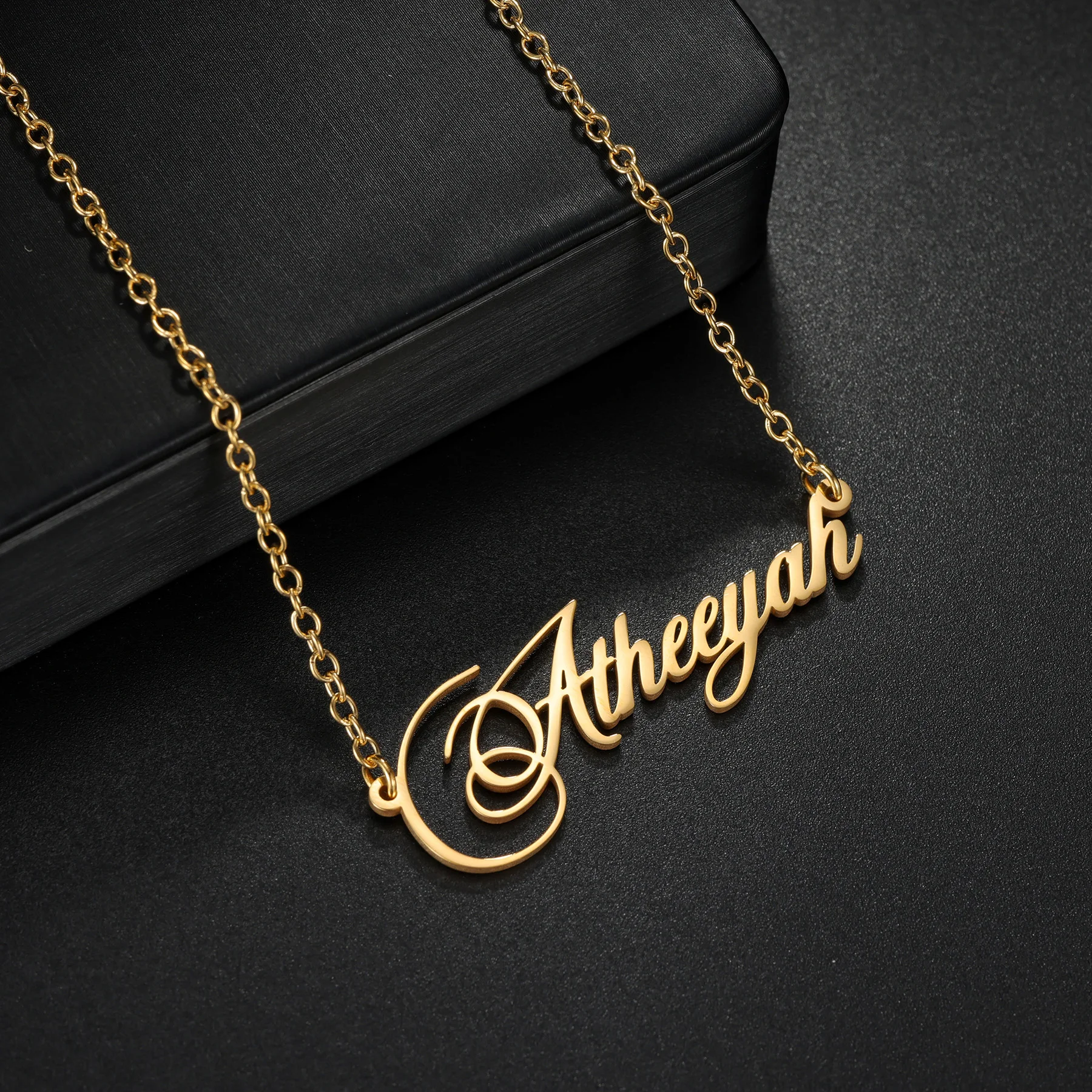 Acheerup персонализированное ожерелье в форме самолета с индивидуальным именем для женщин, ювелирная цепочка с лезвием из нержавеющей стали, рождественские подарки