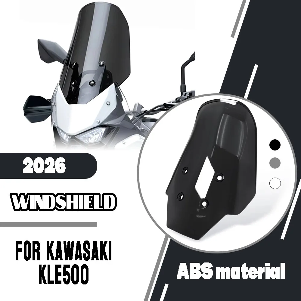 For Kawasaki KLE 500 SE KLE500 2026 Motorcycle Windshield Windscreen Screen Wind Deflector Spoiler Fairing Modification Parts