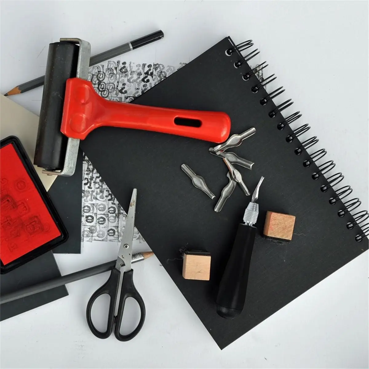 ชุดเครื่องมือแกะสลักลินโนเลียม - Linocut Carving Tool บทวิจารณ์และราคา