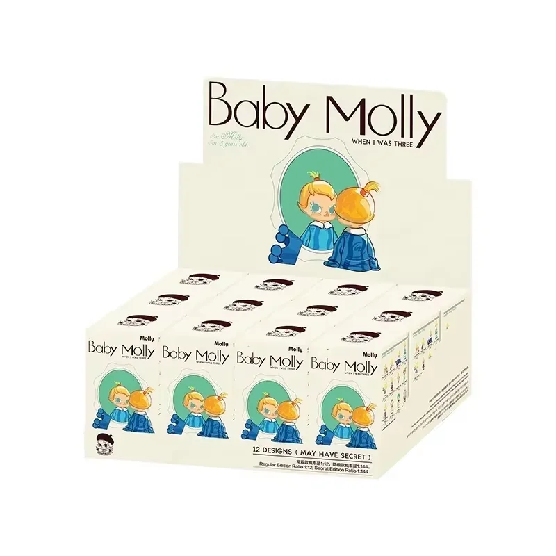 

Original Baby Molly When I Was Three Series Blind Box Toys Kawaii Surprise Guess Bag Anime Figure Home Model for Girls Gift