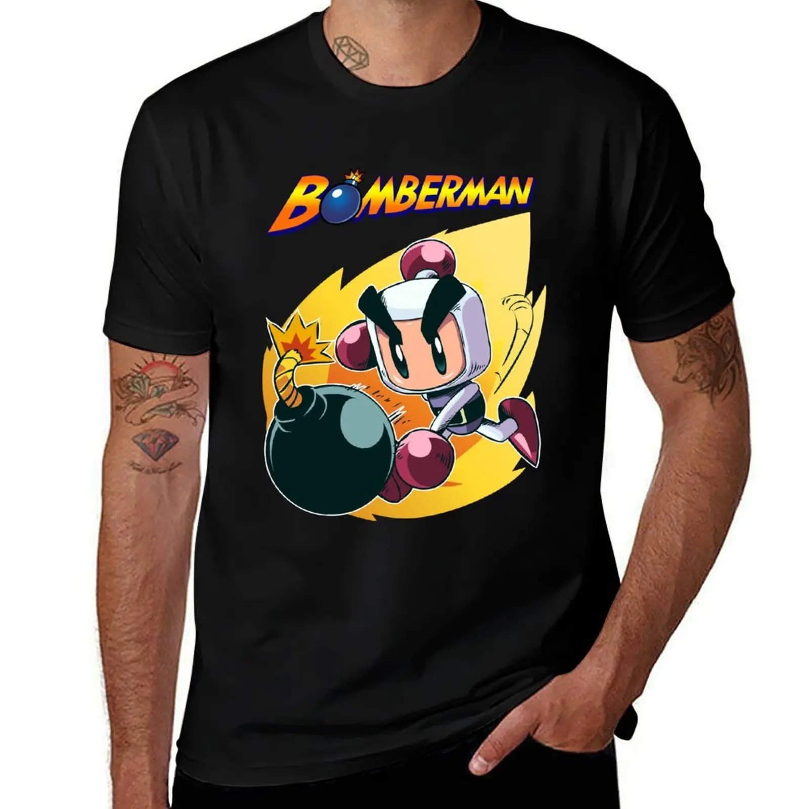 

Bomberman T-Shirt plain oversizeds designer shirts t shirt men 100℅ cotton