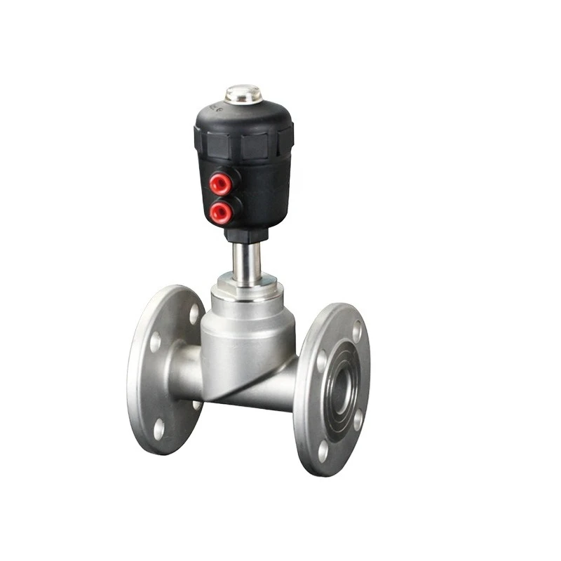 Stainless Steel Flanged Link Angle Seat Valve Plastic Actuator 2