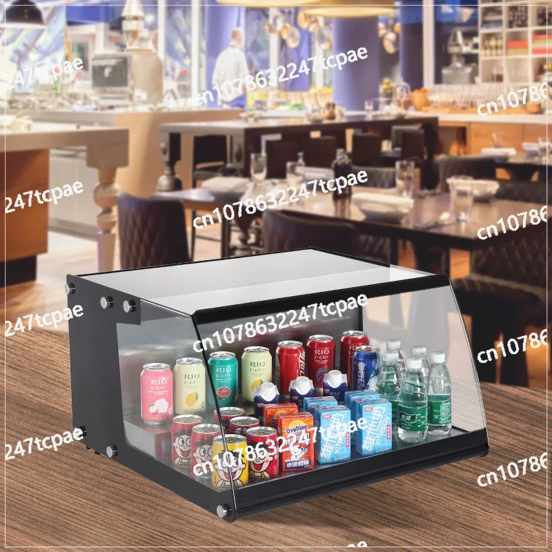 Desktop small refrigerator cake dessert beverage sushi display cabinet glass freezer direct cooling fresh-keeping cabinet