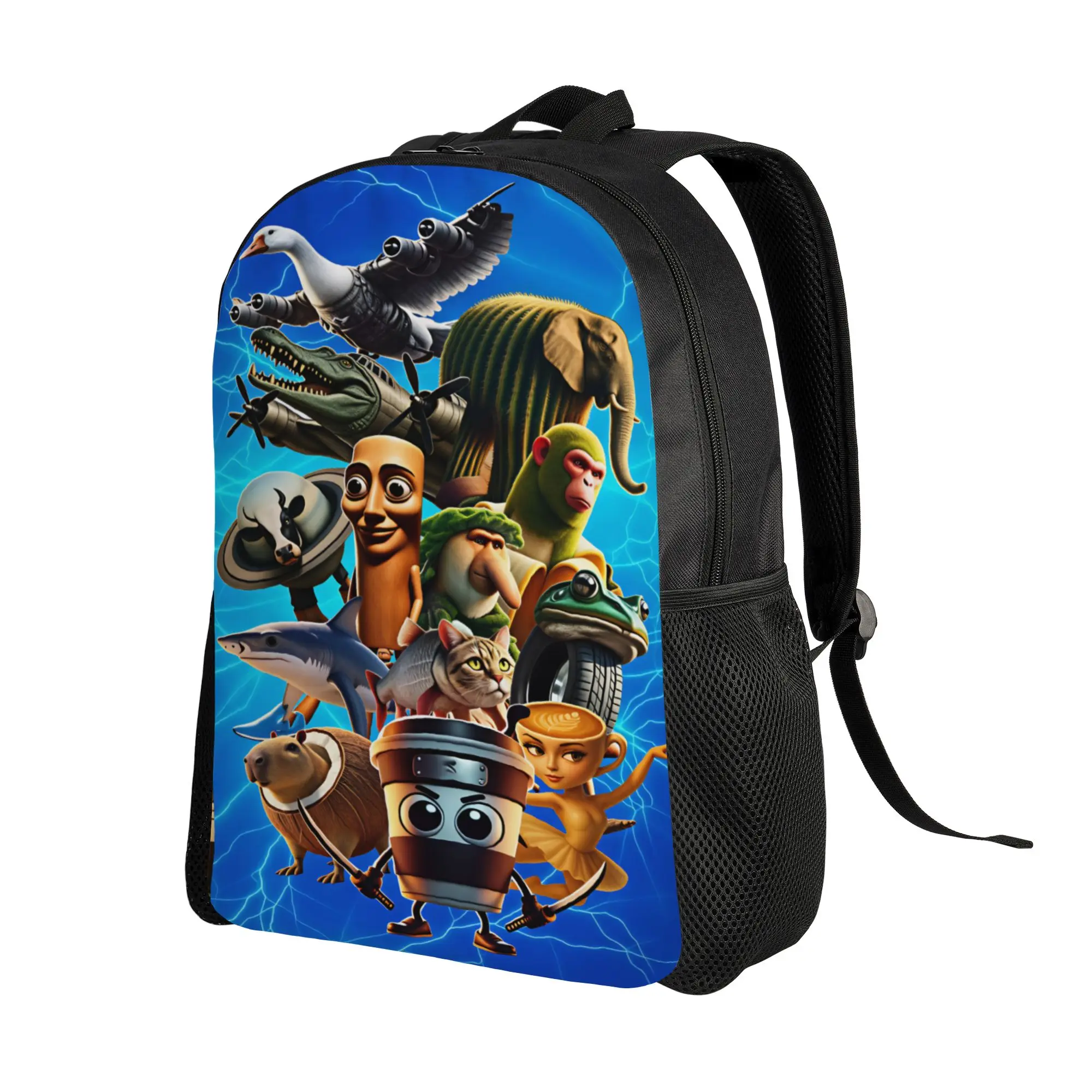 Italian Brainrot  Backpack  Male Polyester University Backpacks Large Cute High School Bags Rucksack