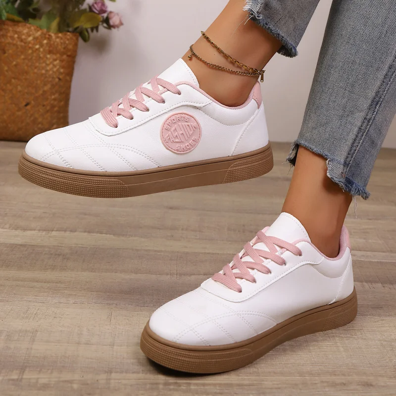 

2025Autumn New Lace-Up Flat Casual Versatile Lightweight Comfortable Fashionable European and American Style Women's Shoes