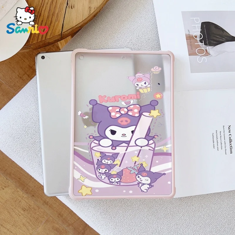 

Sanrio Kuromi pattern Pink iPad Case Transparent Drop, suitable for iPad Pro 2022/2024, iPad Air 3/5, iPad Mini 6, iPad 6/10