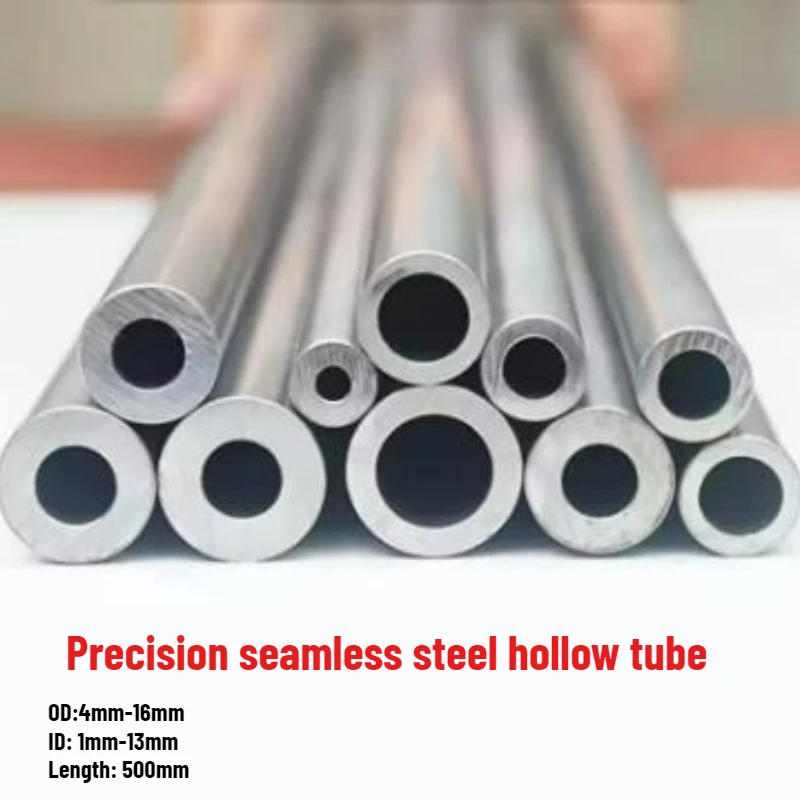 1pcs OD 4/5/6/7/8/9/10/11/12/13/14/15/16mm Precision Steel Tubes Seamless Steel Pipe ID 1mm-13mm Metal Tube Length 500mm
