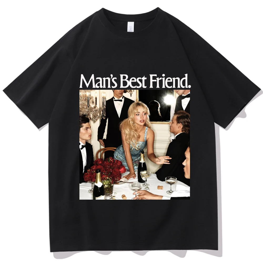 Sabrina Carpenter Man's Best Friend album unisex cotton shirt Y2k summer O-Neck Short Sleeve Grammy music Men's Tshirt fan gifts