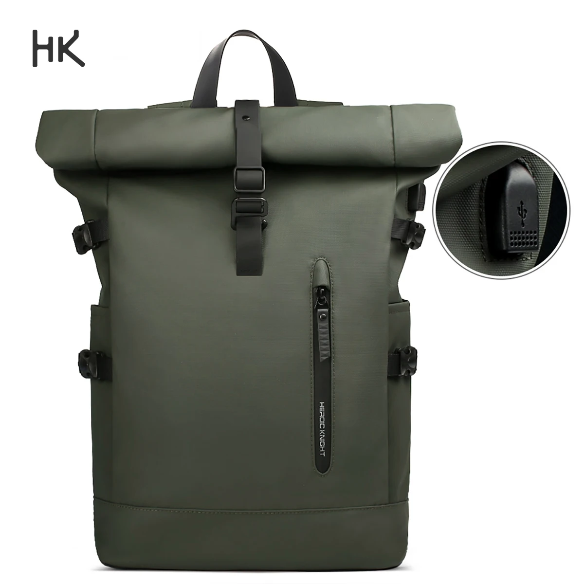 

Рюкзак HK Leisure Roll Top, водонепроницаемый, для кемпинга и путешествий, большой вместимости, с отделением для ноутбука, деловой, школьный рюкзак для женщин