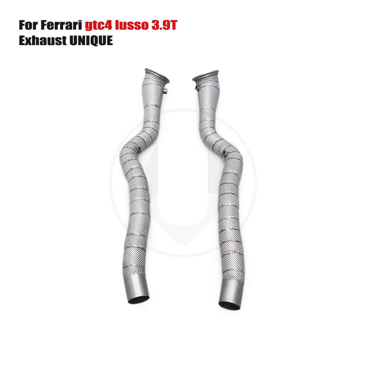 UNIQUE For Ferrari gtc4 lusso 3.9T With insulator downpipe With cat/without cat exhaust pipe