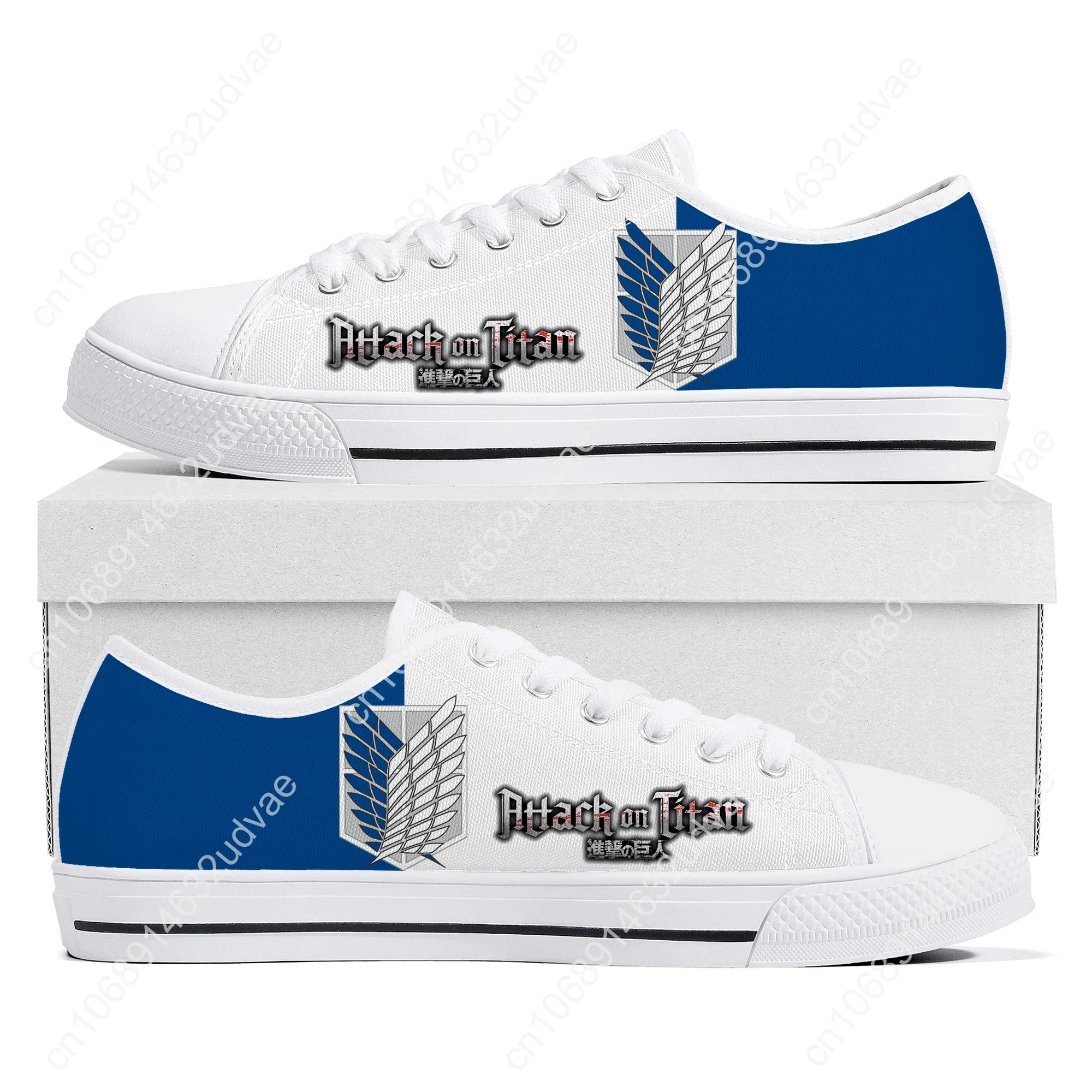 Anime Attack on Titan Levi Ackerman Low Top Sneakers High Quality Mens Womens Teenager Canvas Sneaker Couple Shoes Custom Shoe