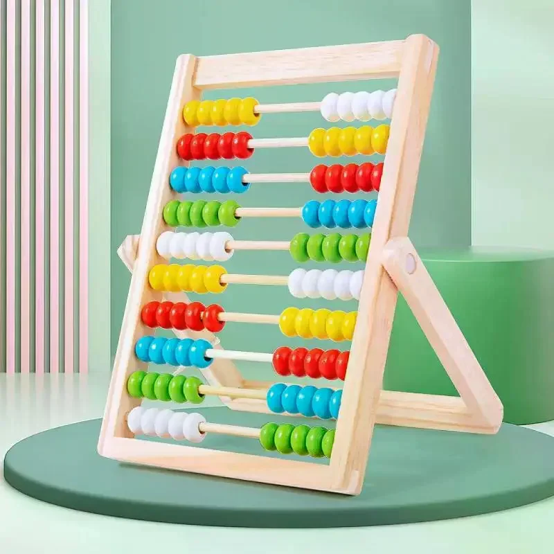 1Pcs Montessori Number Arithmetic Abacus Classic Educational Counting Toy 100 Beads Preschool Math Learning Toys Toddler Gift