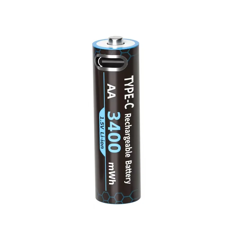 1.5V AA rechargeable battery 4255mWh Type-C USB lithium battery for remote control toy battery with charging cable