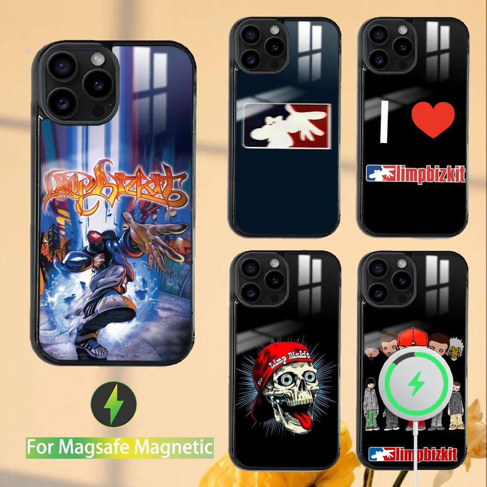 L-Limp Bizkit Phone Case For iPhone 16 15 14 13 12 11 PRO MAX PLUS Mini Magnetic wireless mirror