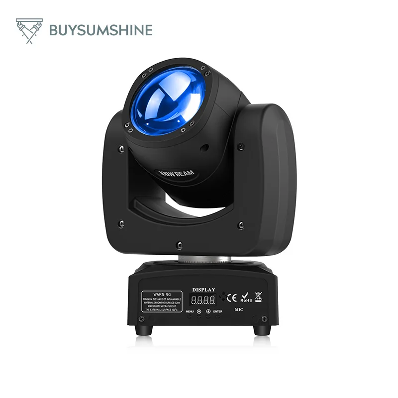 

Buysumshine High Brightness 100W LED Moving Head Light RGBW 4 in1 Stage Beam Light DMX DJ Light Disco Light Club Party