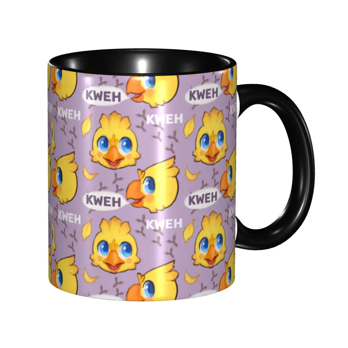 Customized Cute Chocobo Design Final Fantasy Mugs DIY Ceramic Tea Milk Coffee Cup