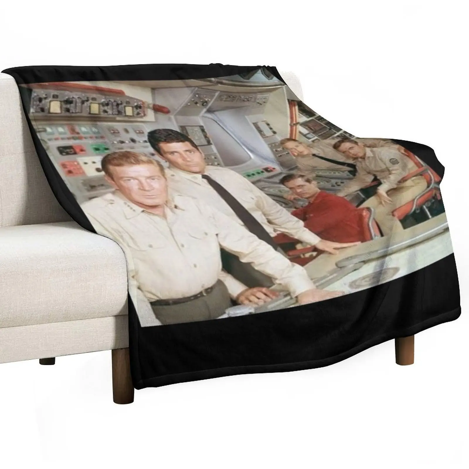 crew of the submarine SSRN Seaview Throw Blanket Thins Giant Sofa Picnic Flannels Blankets