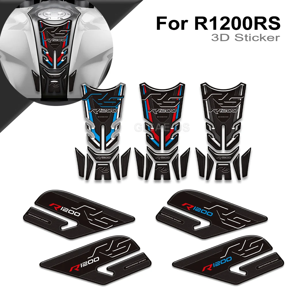 

Motorcycle Stickers Decals For BMW R1200RS R 1200 RS R1200 Tank Grips Pad Gas Fuel Oil Kit Knee Fish Bone Protector