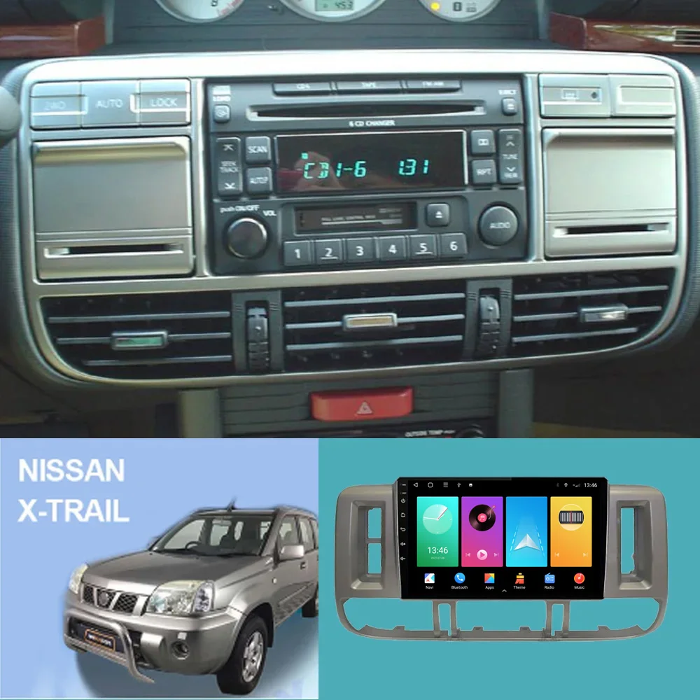 8 Core Android 12 Car Multimedia For Nissan X-Trail X Trail 1 T30 2000 - 2009 360 Panoramic Car Radio GPS CarPlay Tape Recorder