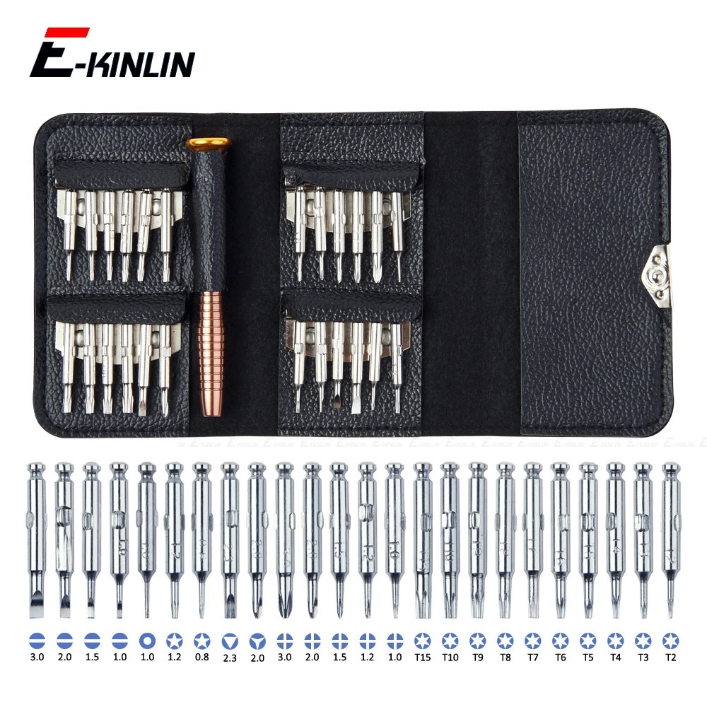 Multifunctional Torx Leather Wallet Screwdriver Opening Tool For iPhone Android Smartphone Precision Disassemble Tools