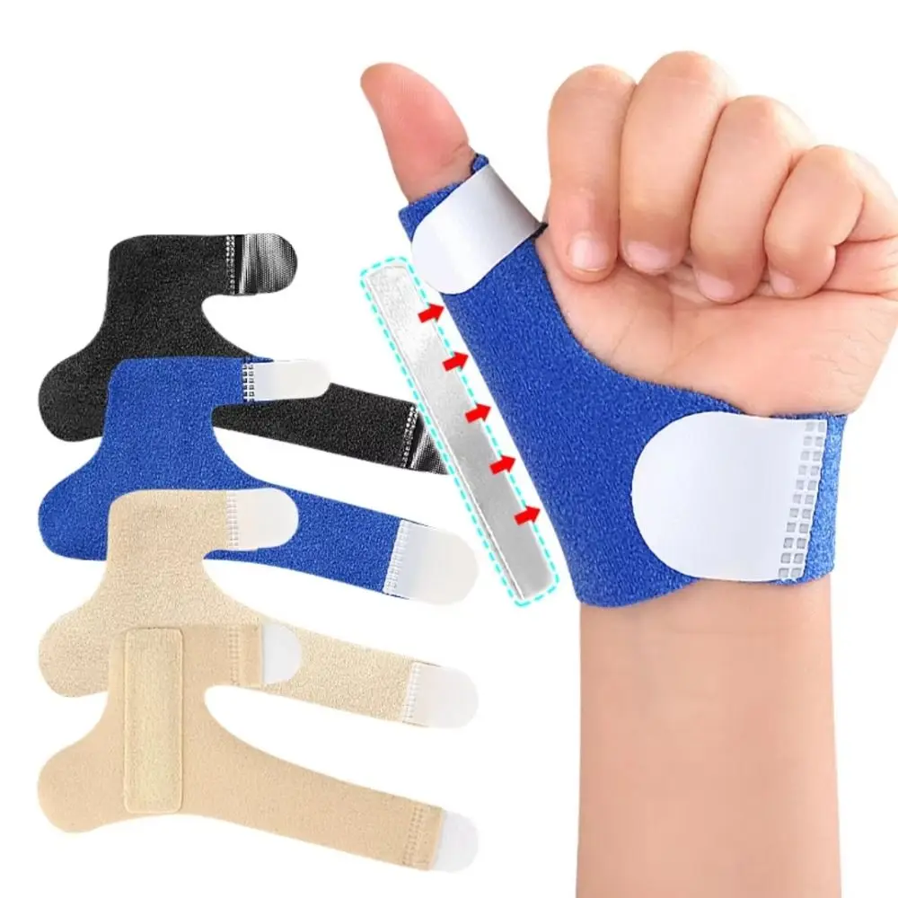 Adjustable Thumb Support Brace Lightweight Comfortable Thumb Fixation Strap Breathable Finger Splint Guard Injury Recovery