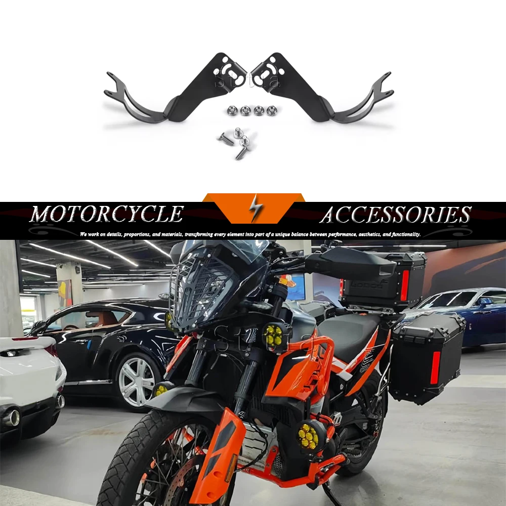 Motorcycle Spotlights Bracket For 790 Adventure 2024- 890 Adventure 2024- Additional Fog Light Mount Accessories