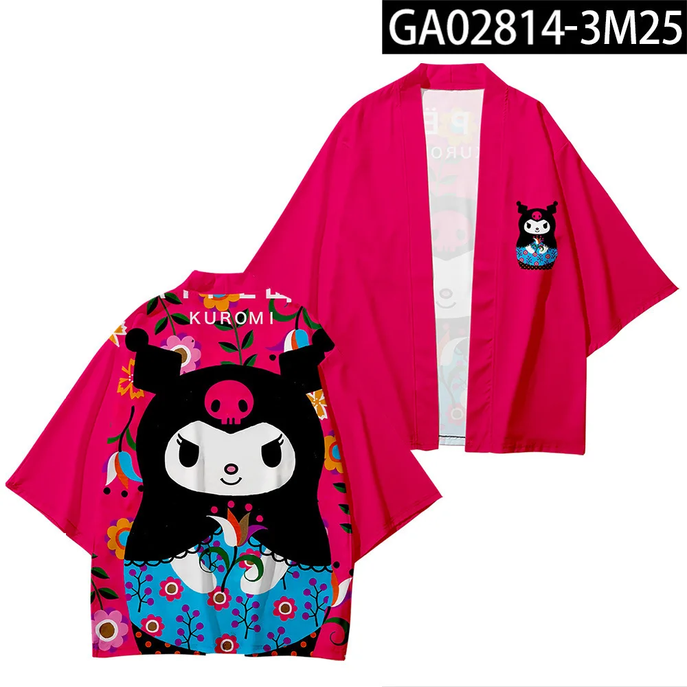 Kuromi Kuromi Kimono Cloak Anime Peripheral Two-dimensional Sweet Japanese Style Trendy Casual Summer Haori