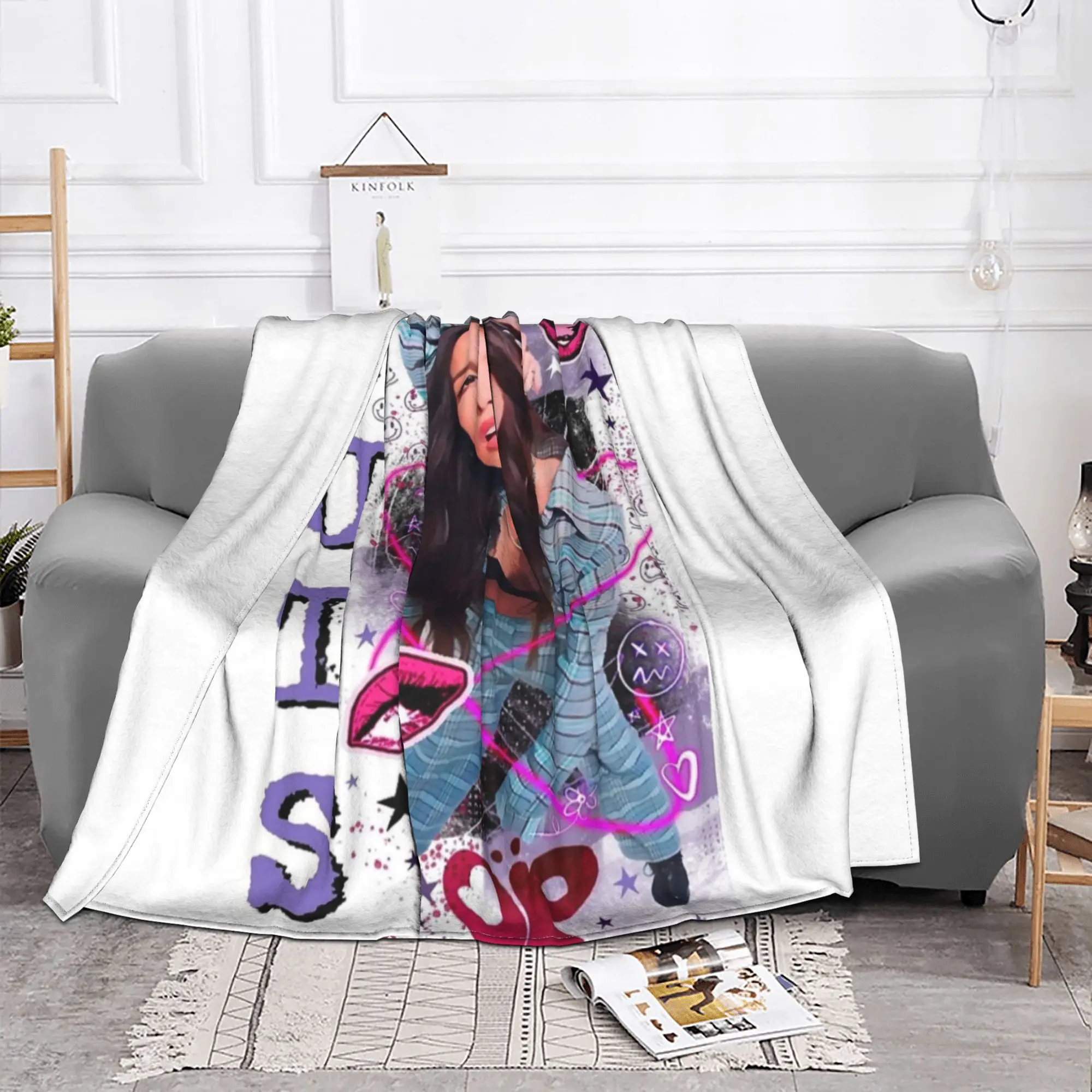 Oliviaa Sour Guts Vampire Blanket Fleece Winter Rodrigos  Multifunction Soft Throw Blanket for Bedding Couch Bedding Throws