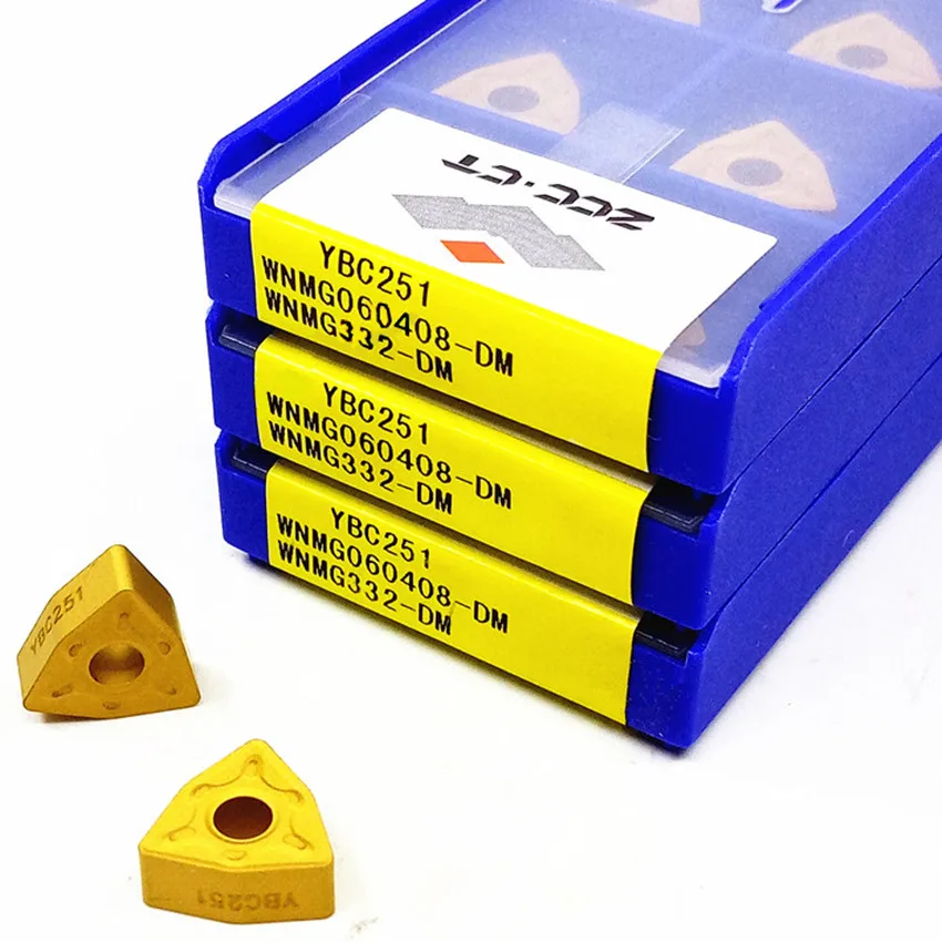 WNMG060408-DM YBC251/WNMG060408-DM YBC252/WNMG060408-DM YBC152/WNMG060408-DM YBM251 ZCC.CT CNC carbide inserts 10PCS/BOX