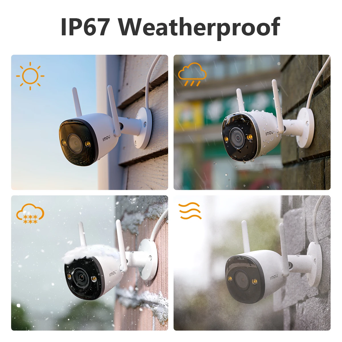 IMOU Bullet 2E 5MP 3K Built-in Spotlight Full Color WiFi Camera Outdoor IP67 Waterproof Home Security Human Detect IP Camera