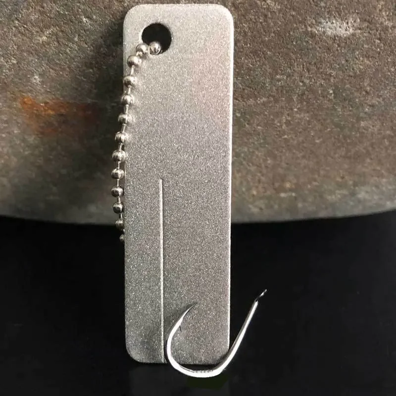 الصيد هوك مبراة المحمولة الماس حجر خطاف الصيد شحذ أدوات سكين المشحذ المفاتيح لملحقات الصيد في الهواء الطلق #2