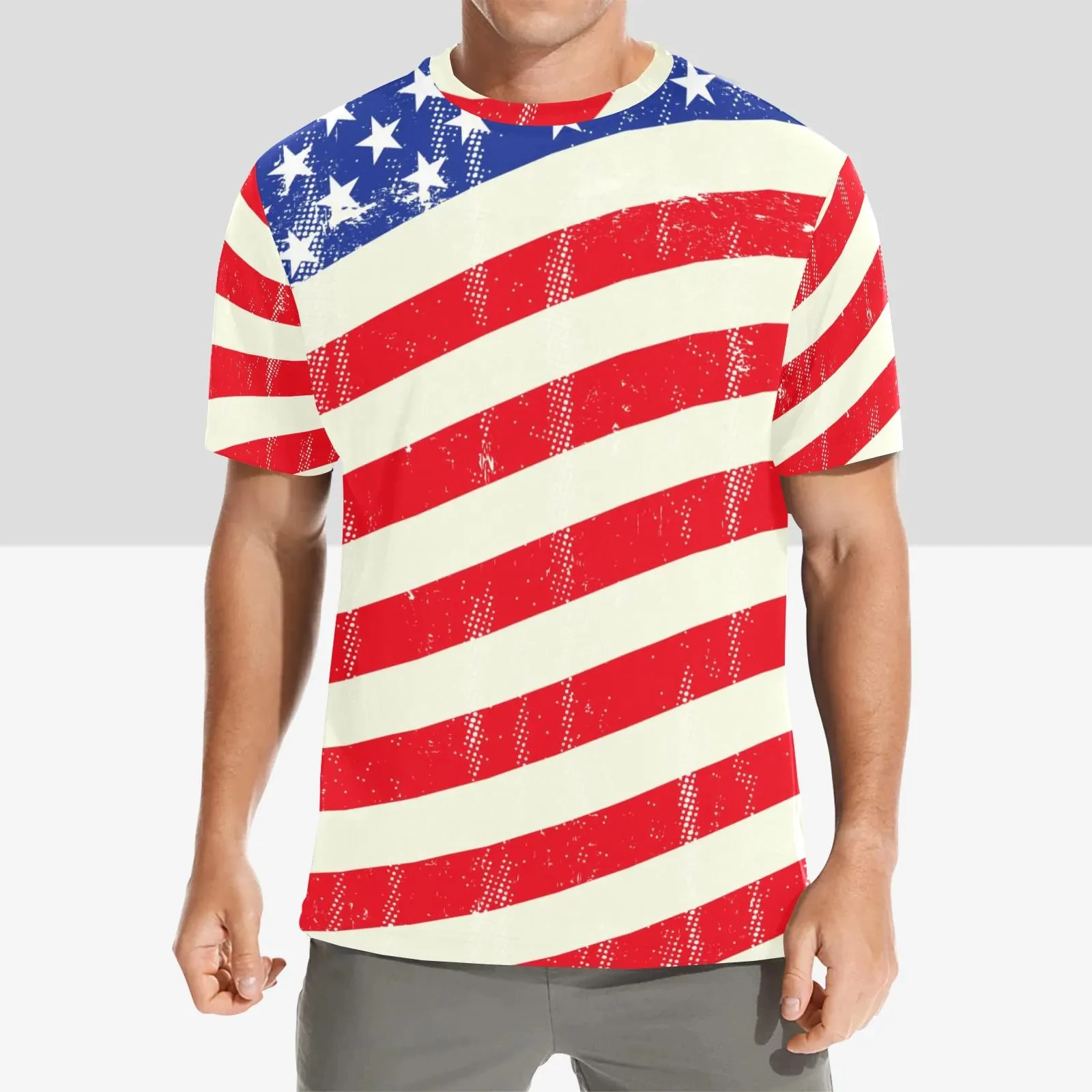 

Men's 2025 All-over Print Crew Neck T-shirt Summer Casual Short Sleeve Men's T-shirts Oversized Shirt Men's Clothing New In Tops