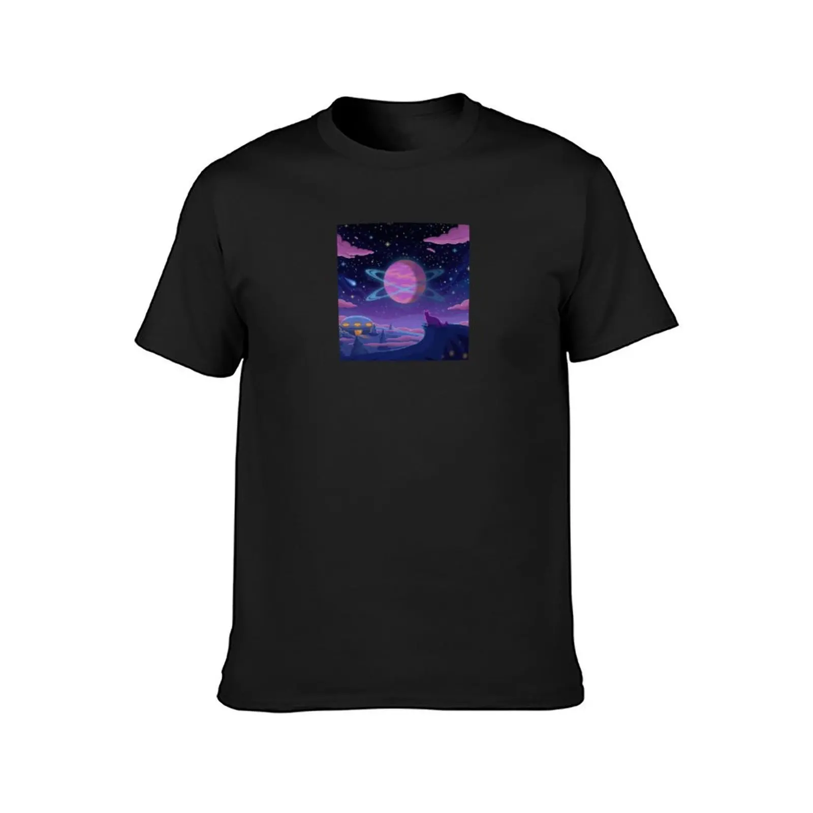 Purrple Cat Distant Worlds II T-Shirt sports fans plus sizes cute clothes blacks men t shirt