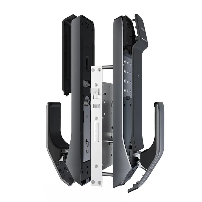 A2c Biometric Fingerprint Lock Self Locking Automatic Push Pull Smart Door Lock