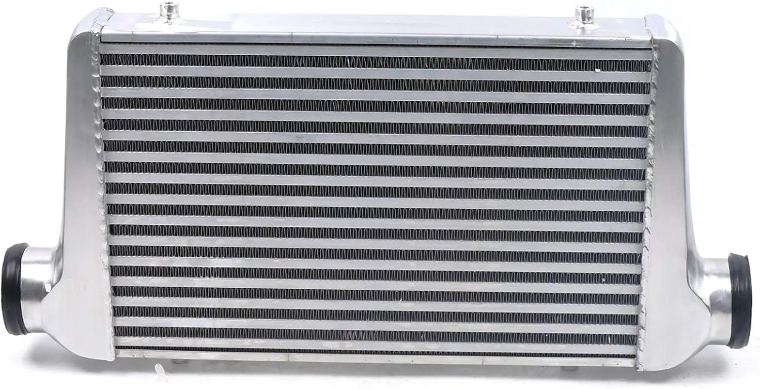 Universal Front Mount Intercooler, 3 inch Inlet/Outlet Aluminum Turbo Intercooler, Overall size 25