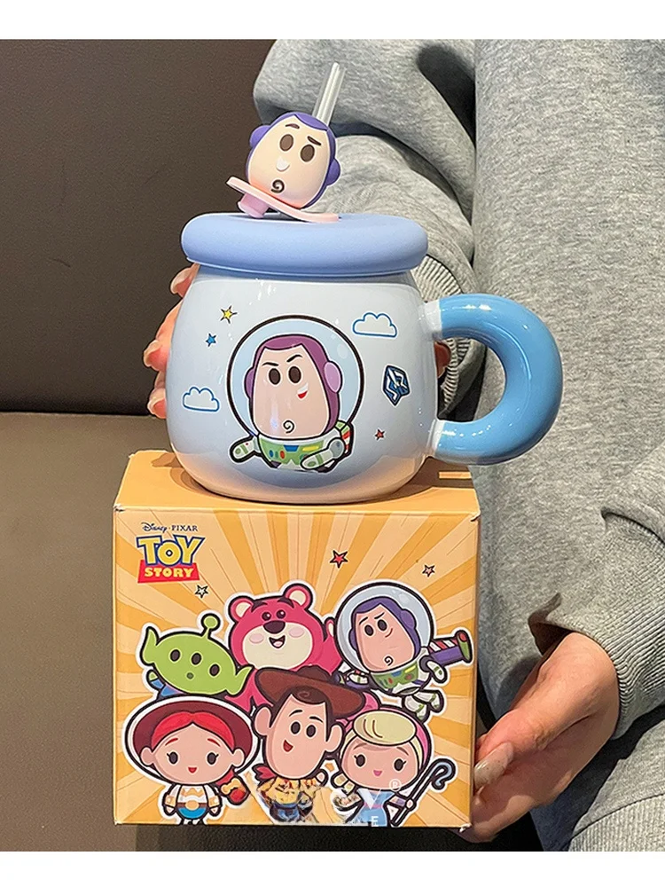 ディズニー-トイ-ストーリー-セラミックマグ-オフィス用ウォーターカップ-女性の誕生日プレゼント-カップル用ウォーターカップ-家庭用ドリンクカップ