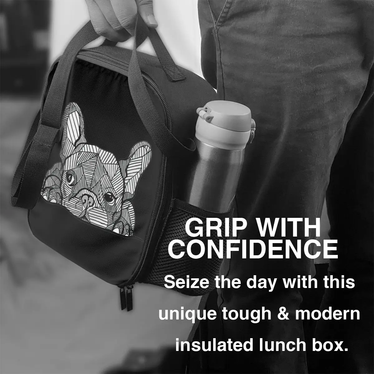 Boîtes à lunch réutilisables pour bouledogue français, sac isotherme étanche, sac isotherme pour chien Frenchie, écoliers