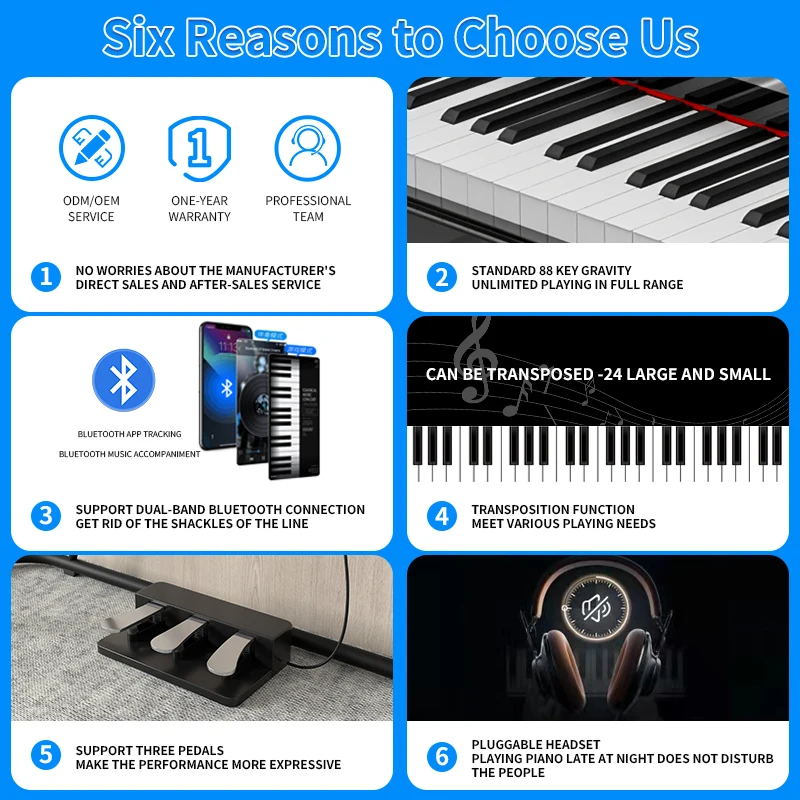 Music Instrument Piano Professionnel Keyboard Piano 88 Key Digital Piano Keyboard