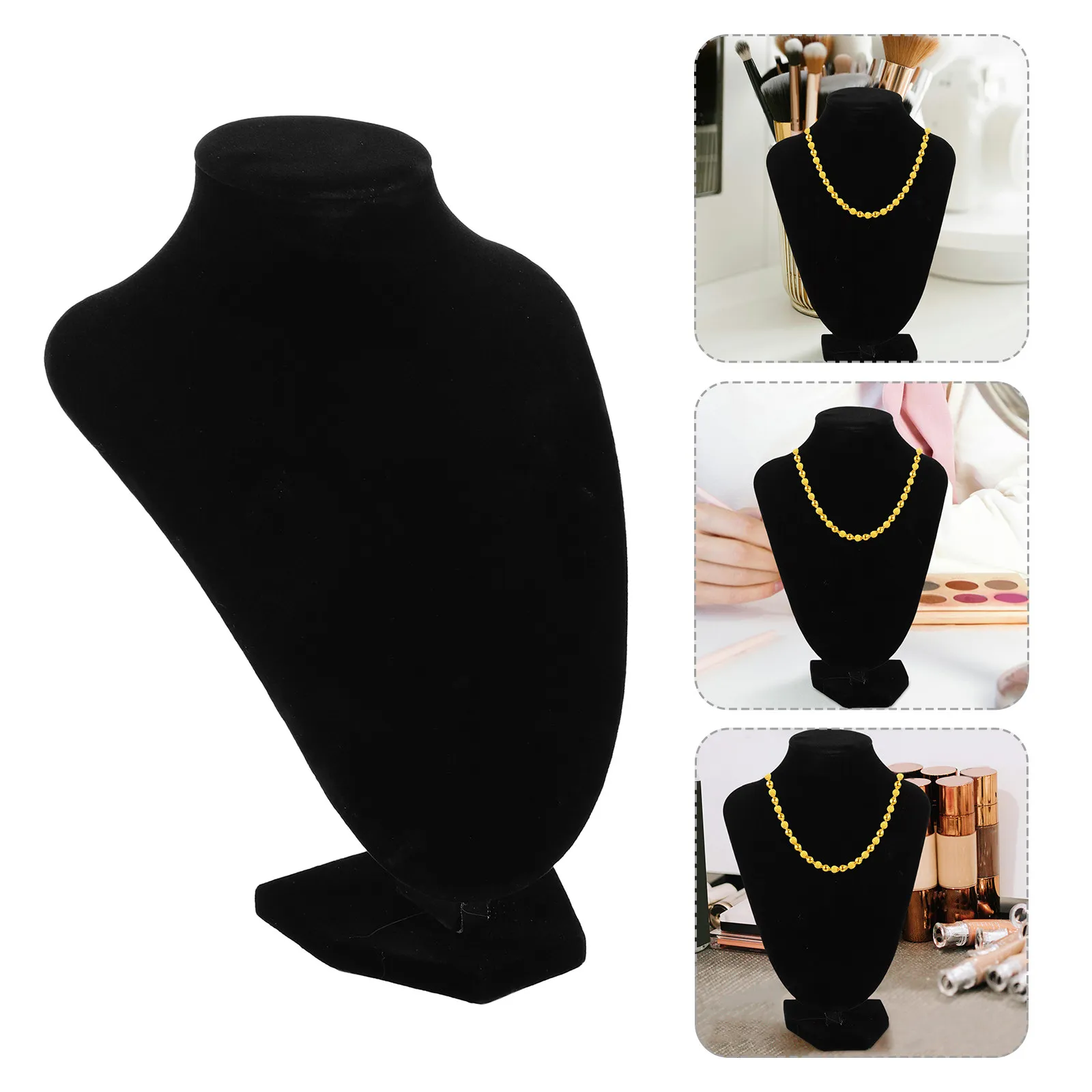 

Jewelry Display Stand Necklace Bust Mannequin for Necklaces Pendants Long Chain Organizer Elegant Simple Design Retail