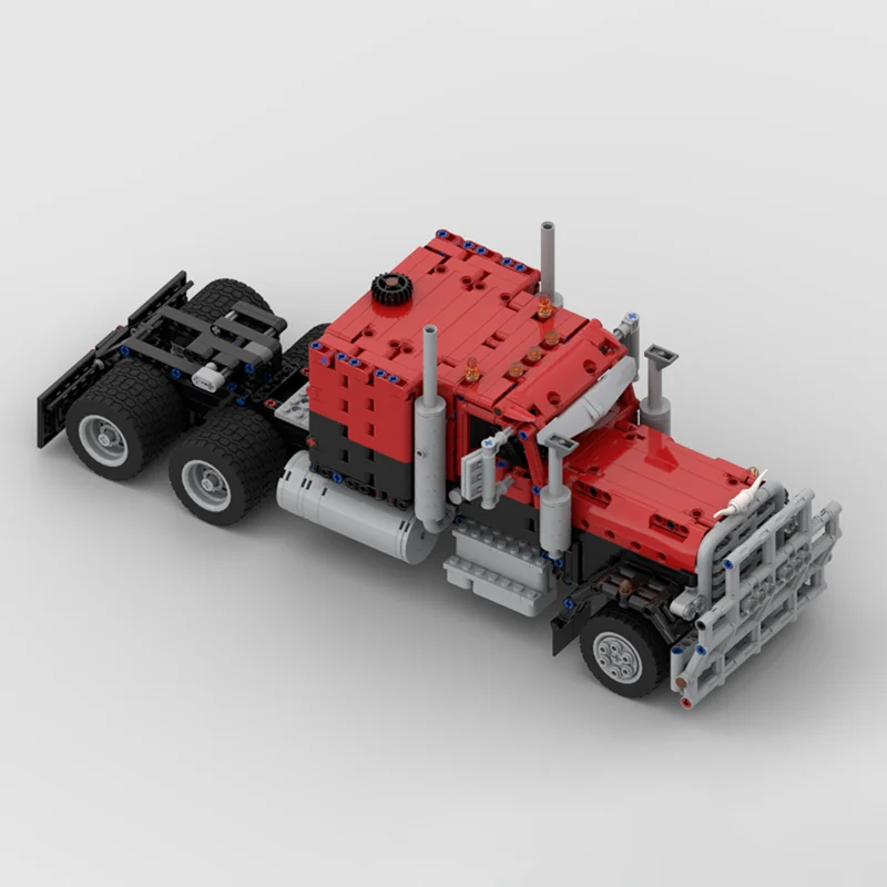 Новая статическая версия австралийского грузовика, модель прицепа для тяжелых грузовиков, детский набор игрушек, технологические строительные блоки