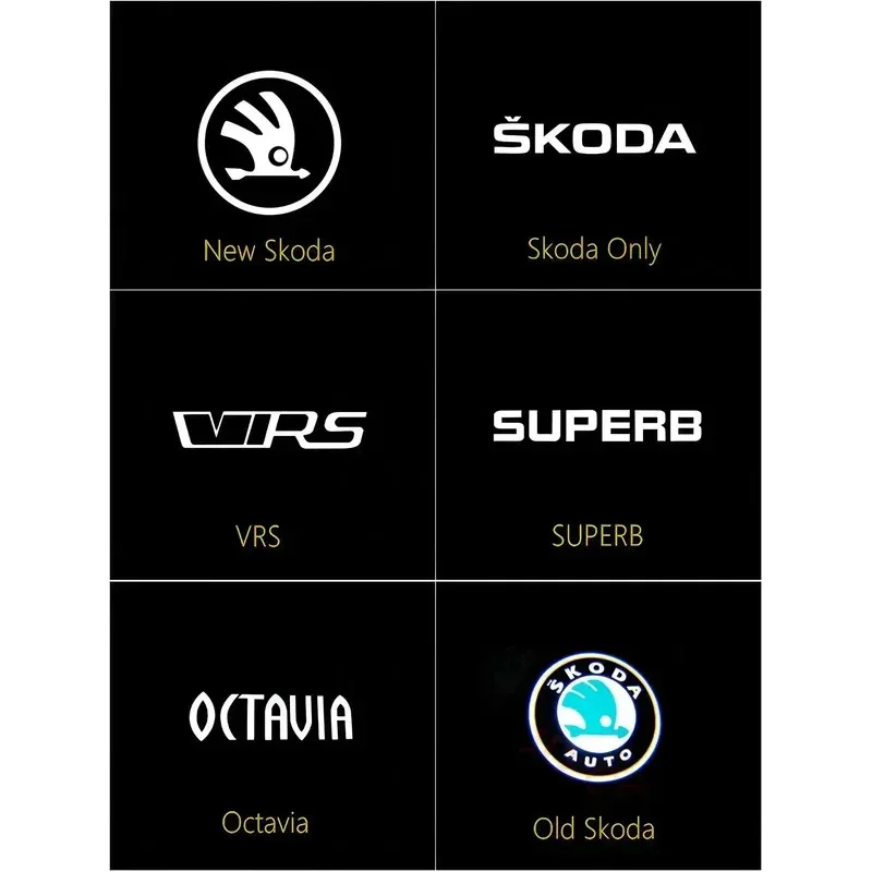 2PCS For Skoda VRS Kodiaq GT Superb 3V 3T B6 B8 Octavia 2 3 A7 A5 MK2 MK3 Karoq Car LED Door Logo Projector Light Accessories - view 2