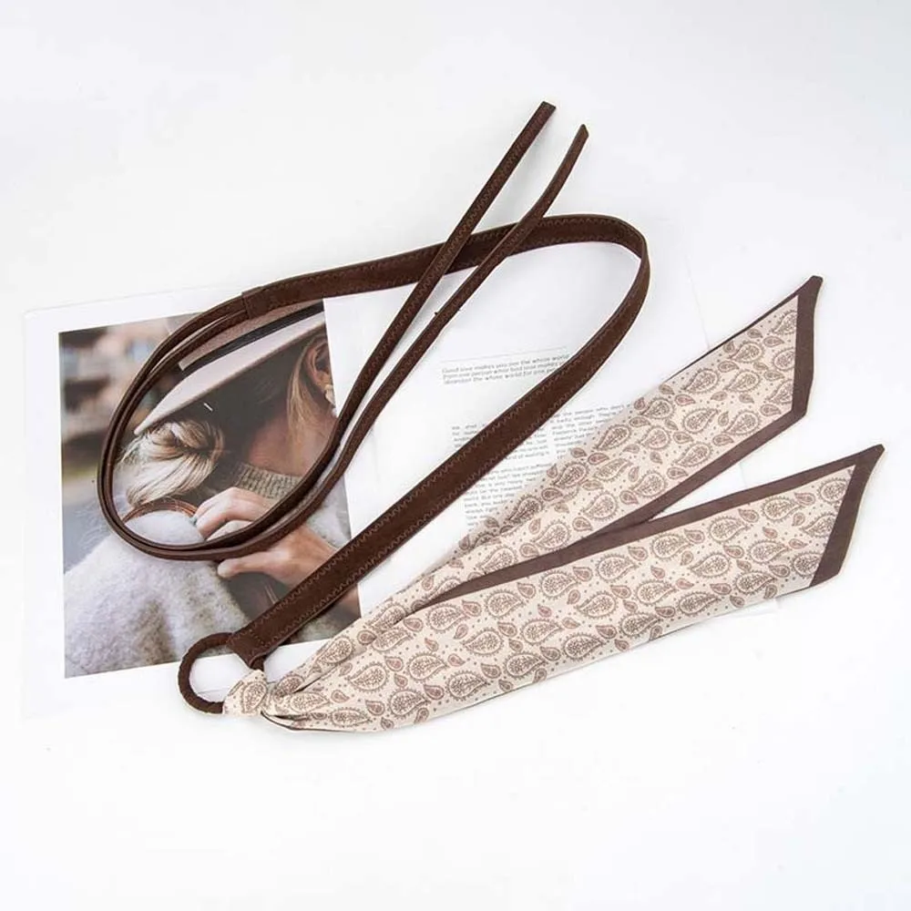 Pasek w stylu etnicznym z nadrukiem orzeszków nerkowca, pasek w stylu bohemy z PU, retro żakardowy pasek do talii, regulowany pasek z tkaniny i jedwabiu, pasek do sukienki.