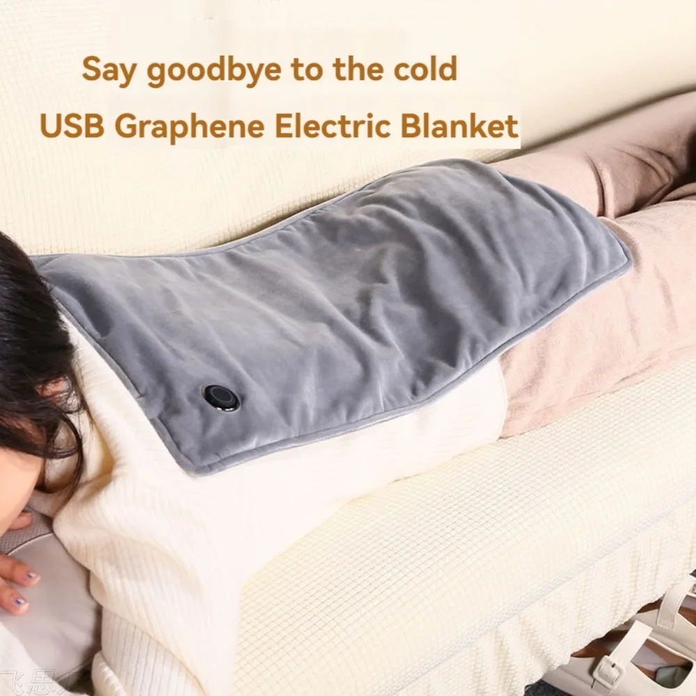 USB 5V Electric Heating Pad for Cramps & Back Pain Relief,Heat Pad with 59 INCH Cable,Mini Heated Blanket,19.6*11.8 INCH