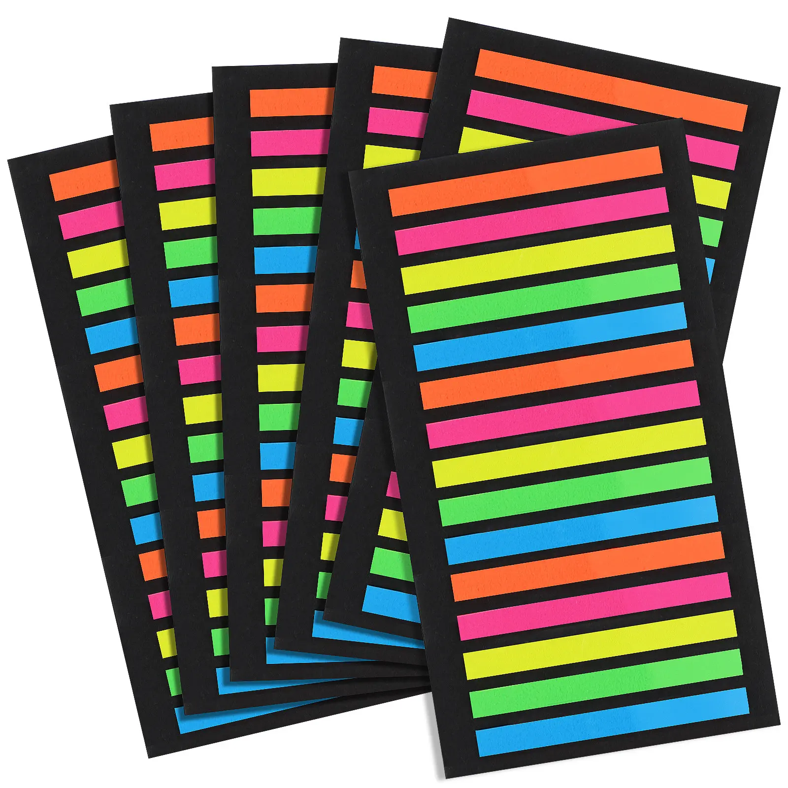 

6 Books Transparent Reading Strips Portable Highlight Page Markers for Focused Reading Dyslexia School Office Supplies