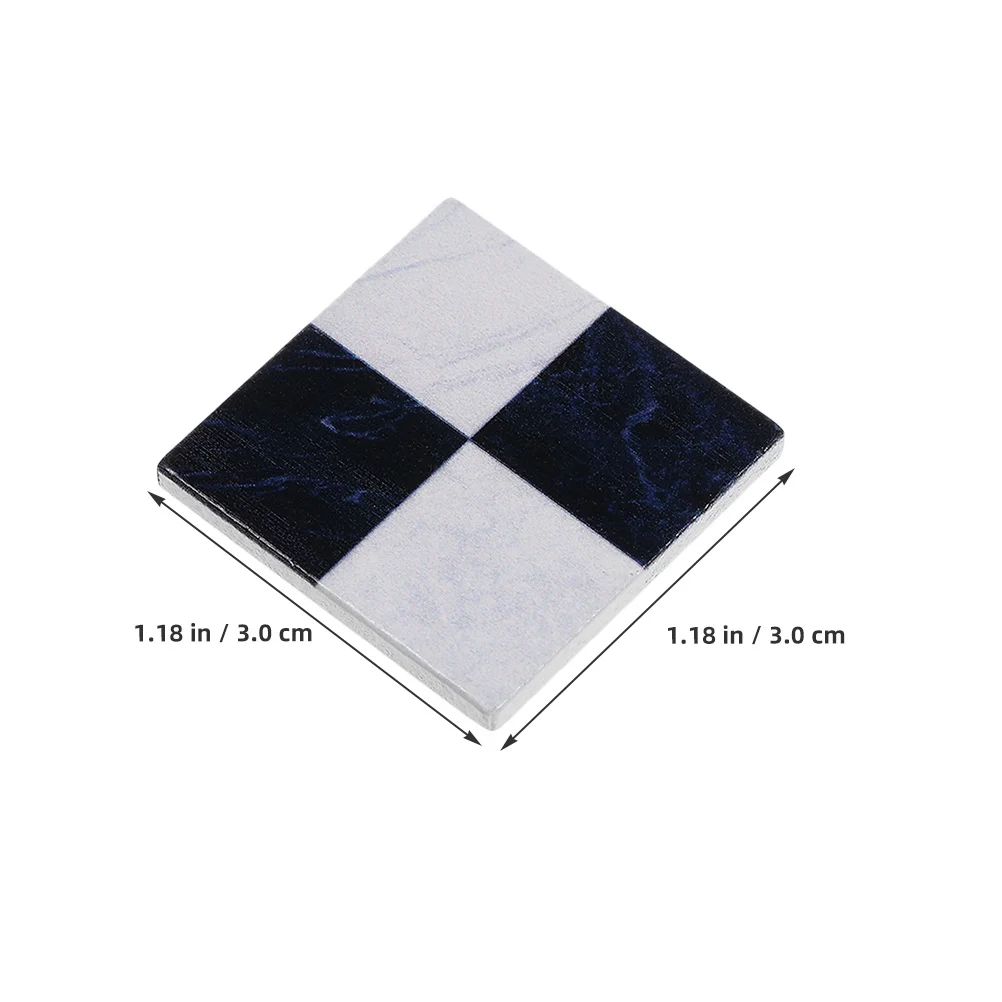 45Pcs Wood Checkerboard Floor Sheets Miniature Flooring Set Tiny Floorboards for Mini House Building DIY Craft Accessories