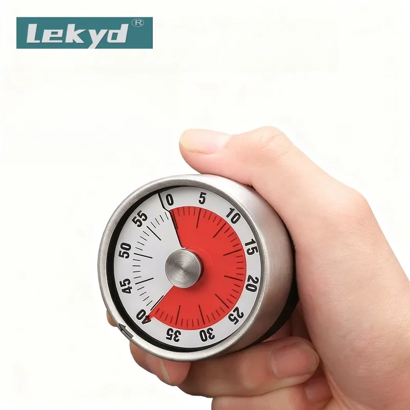 

Countdown Reminder Magnetic Mechanical Visual Timers Classroom Baking Clock for Teaching Meeting Kitchen Cooking Baking Working