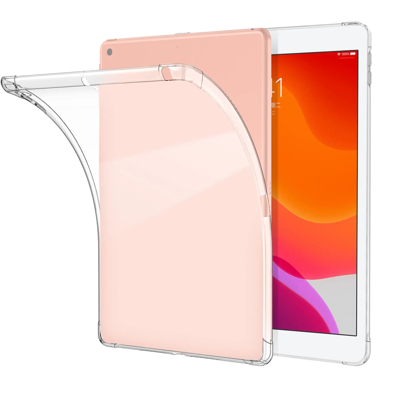 

Чехол для iPad 9-го 8-го 7-го поколения, ультратонкий прозрачный мягкий чехол из ТПУ для iPad 10,2 дюйма, прозрачный чехол 2019/2020/2021