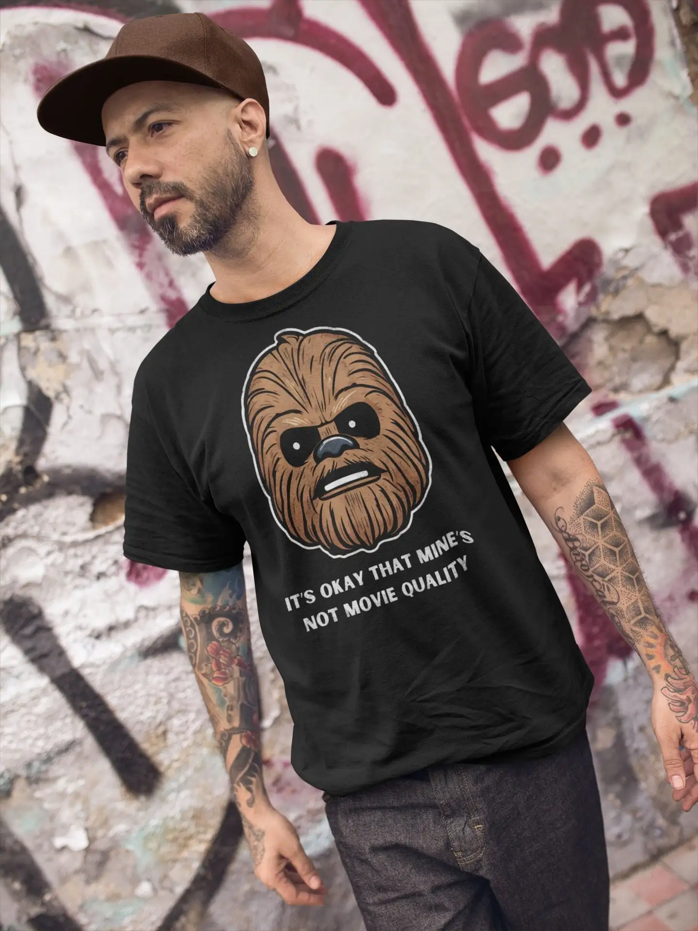 Chewbacca Mask Tribute T Shirt for Step Brothers Fan Xennial Movie Will Love