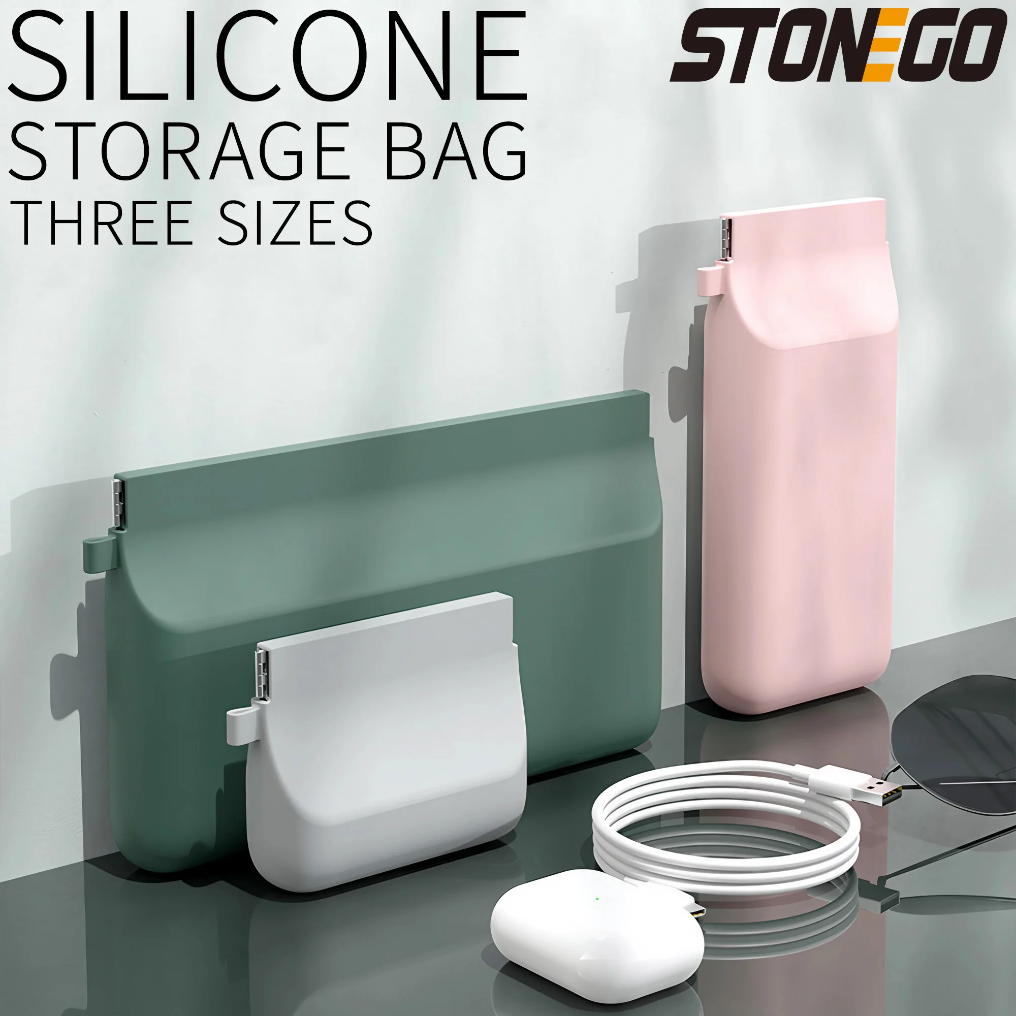 STONEGO 1PC innovativa custodia multifunzionale in Silicone disponibile in taglie S M L per migliorare il tuo stile di vita aziendale